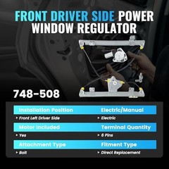 Driver Side Power Window Regulator with Motor 6 Pins Front Left 748-508