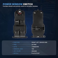 Master Power Window Switch Compatible with Honda Civic 4-Door Sedan 2001