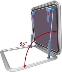 ISURE MARINE Anodized Aluminum Push Out Deck Hatch Boat Yacht Square Opening