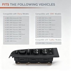 15883323 Front Driver Side Master Power Window Switch&Bezel | Compatible for