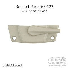 2-1/16″ Deco Sash Lock Keeper in Light Almond