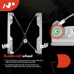 Power Window Regulator Without Motor Compatible with Infiniti FX35 2009-2012