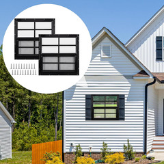 2 Pack Shed Windows, 16” X 16” Household Windows with Tempered Glass and Fiber