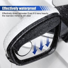 2PCS Car Blind Spot Mirrors, 2-in-1 Rain Eyebrow Reversing Side Rearview Mirror,