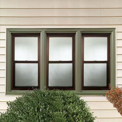 36 In. X 48 In. Brown Double-Pane Low-E Insulated Glass Double Hung Aluminum Poc