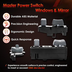 Window & Mirror Switch, Fit for 1994-2001 Chevy GMC C1500 C2500 C3500 Tahoe | Mi