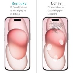 (2 Pack) Screen Protector for iPhone 15 Tempered Glass 6.1 iPhone 15 6.1-inch