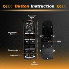 Power Window Switch for Porsche Cayenne 2011-2018 Window Control Switch for