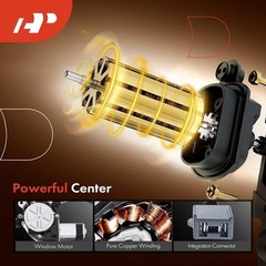Power Window Regulator with Motor Compatible with Lincoln Rear Driver (LH)