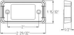 Mini Thin Line Lights RV Base Mount Size: 37 Series