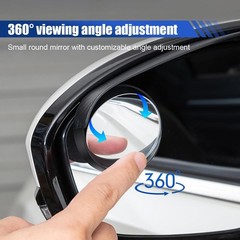 2PCS Car Blind Spot Mirrors, 2-in-1 Rain Eyebrow Reversing Side Rearview Mirror,
