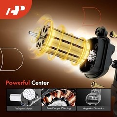Power Window Regulator with Motor Compatible with Toyota Front Driver (LH)