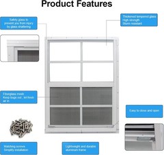 Multifunctional 2 Pack 18″ x 23″ Shed Windows – Easy Installation & Ventilation