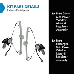 Front Power Power Window Regulator & Motor Assembly Set Compatible WRA50425