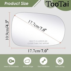 Replacement Mirror Glass – Compatible with vehicles – Accord 1998-2002 sedan – n