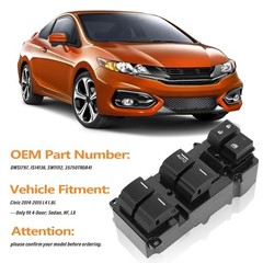 Master Power Window Switch Fits Civic 2014 2015 L4 1.8L Sedan, HF, LX, Driver