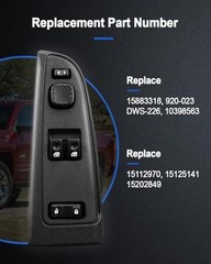 15883318 Master Power Window Switch w/Bezel Front Driver Side Replace 15883318