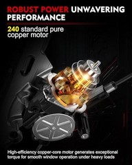 Front Left Driver Side Power Window Regulator with Motor for:-Honda Accord Dx