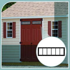 2 Pack 10″ X 35″ Shed Window, Transom Windows with Tempered Glass, Basement Gara