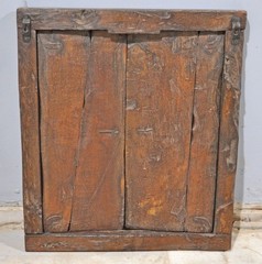 Antique Wooden Wall Décor Window Panel Frame Original Old Hand Crafted