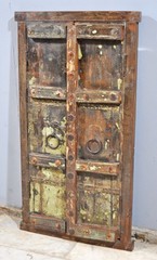 Antique Wooden Wall Décor Tall Window Panel Frame Original Old Hand Crafted