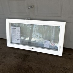 48″ x 24″ – Kohltech – White Vinyl Awning Window – Insulated Glass with Crank