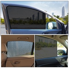 2Pcs Reusable Car Tinted Window Film Black PVC Heat Blocking Insulation