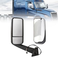 Driver Left Side Power Heated Door Mirror with Chrome Back Driver (LH) Side
