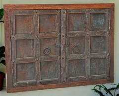 Antique Wooden Large Size Wall Décor Window Panel Frame Original Old Fine Craft