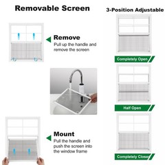 24″ x 27″ Shed Windows 2 Pack – Small Sliding Tempered Glass & Metal Screen, Flu
