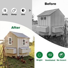 18″x23″ Shed Window 2-Pack with Tempered Glass for Outdoor Use