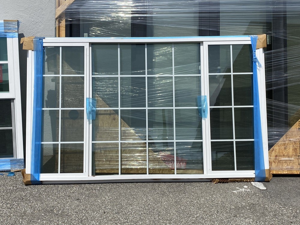 Milgard Window XOX 91-3/4 x 54-3/4 with Flat Colonial Grid, Retrofit Frame
