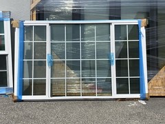 Milgard Window XOX 91-3/4 x 54-3/4 with Flat Colonial Grid, Retrofit Frame
