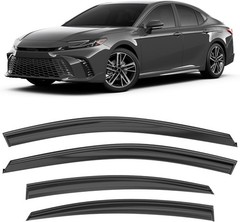 Shatterproof Taped-On Window Deflectors for Toyota Camry 2025 2026 with Black…