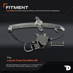 741-686 Front Driver Side Power Window Regulator and Motor Assembly