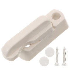 1 Set Reusable Plastic Window Lock Latch White with Metal for Casement