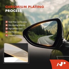 2-PC Driver and Passenger Side Heated Mirror Glass with Backing Plate