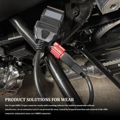 OBD1 to OBD2 Adapter Cable, 12 Pin to 16 Pin Diagnostic Scanner Connector for Mo