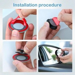 2pcs Blind Spot Mirror, 360 Degree Adjustable HD Glass, 2 Round HD 1.97in(Round)