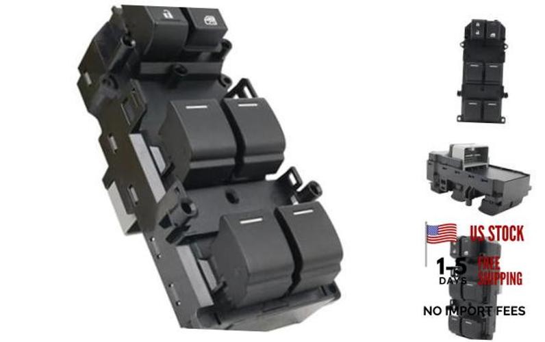 Driver Side Front Left Power Window Master Switch w/Backlit Buttons |