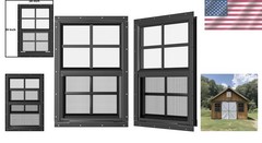 Stylish 2 Pack Flush Mount Windows for Playhouses & Barns – 24″ x 36″ Size