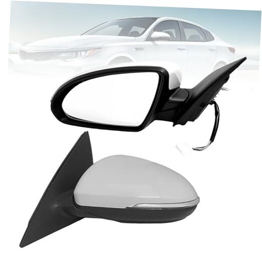 Left Driver Side Mirror Compatible with 2016 L-Driver Side 16-18 Natural White