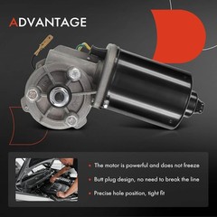 Front Windshield Wiper Motor Compatible with Dodge Ram 1500 1998-2002, Ram