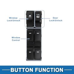 Power Window Switch No.935701M100WK Front Left Driver Side Window Control