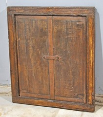 Antique Wooden Wall Décor Window Panel Frame Original Old Hand Crafted