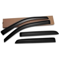 Window Rain Guards for 2009-2014 Ford F150 SuperCrew Cab, Window Vent Wind De…