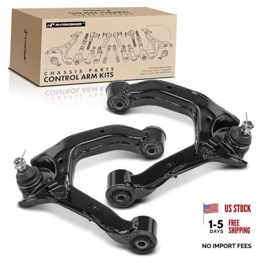 2 x Front Upper Control Arm with Ball Joint & Bushing, Compatible with
