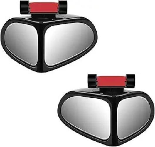 2 PCS Car Blind Spot Mirror, Double-Sided Wide Angle 360 Degree Adjustable Rearv