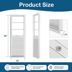Shed Windows 2 Pack, 10″x35″ Sliding Windows Transom Window with Tempered Glass