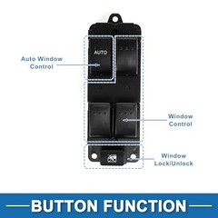 1 AUTO Power Window Switch No.BP1E66350 4+12pin Front Left Driver Side Window